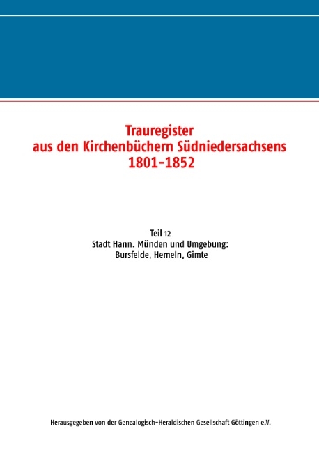 Trauregister aus den Kirchenbüchern Südniedersachsens 1801-1852 - 