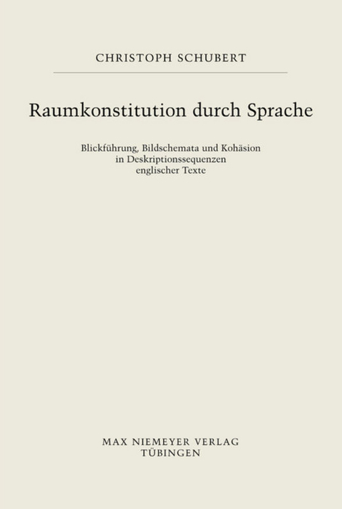 Raumkonstitution durch Sprache - Christoph Schubert