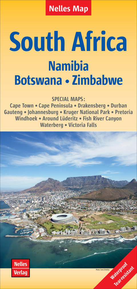 Nelles Map Landkarte South Africa : South Africa, Namibia, Botswana, Zimbabwe | Südafrika | Afrique du Sud | África del Sur