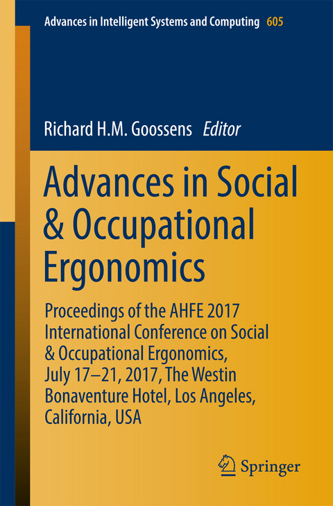 Advances in Social & Occupational Ergonomics - 