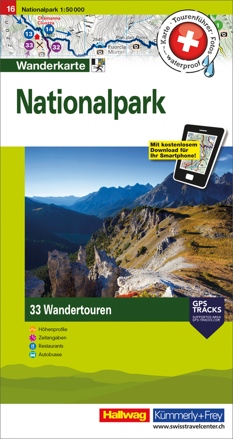 Nationalpark Touren-Wanderkarte Nr. 16