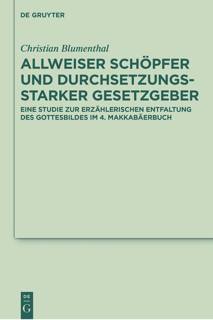 Allweiser Schöpfer und durchsetzungsstarker Gesetzgeber - Christian Blumenthal