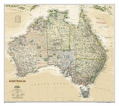 Australia Executive Flat - National Geographic Maps