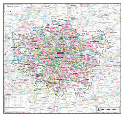 Greater London County Planning Map - Jonathan Davey