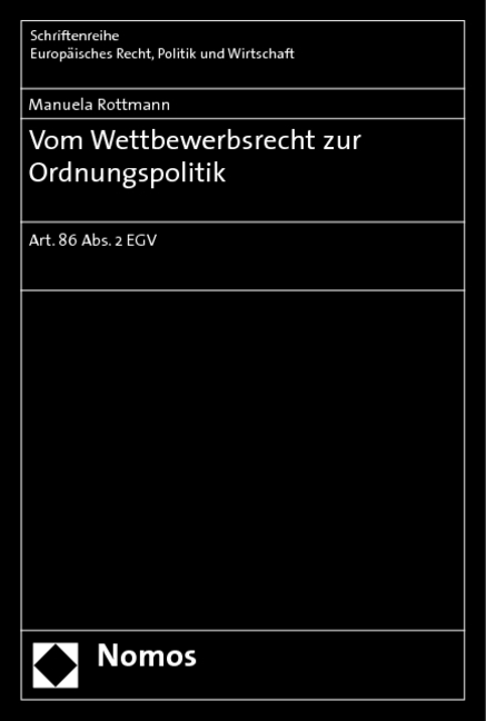 Vom Wettbewerbsrecht zur Ordnungspolitik - Manuela Rottmann