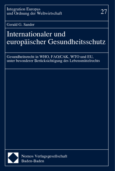 Internationaler und europäischer Gesundheitsschutz