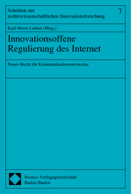 Innovationsoffene Regulierung des Internet - 