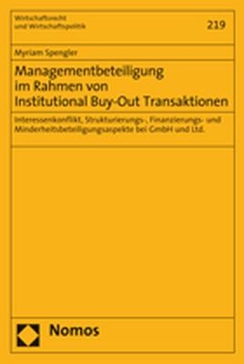 Managementbeteiligung im Rahmen von Institutional Buy-Out Transaktionen - Myriam Spengler