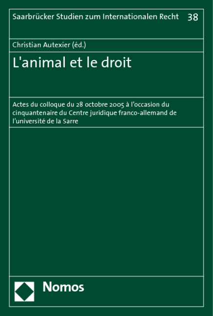 L'animal et le droit - 