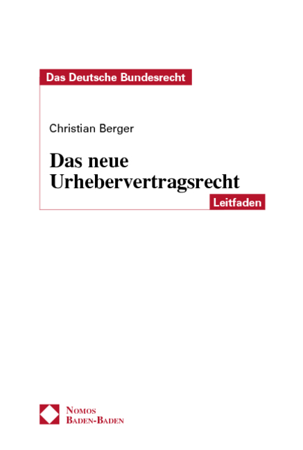 Das neue Urhebervertragsrecht