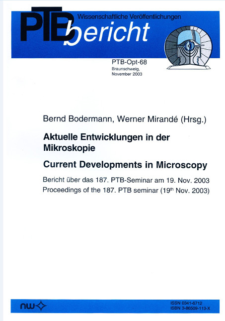Aktuelle Entwicklungen in der Mikroskopie - B Bodermann
