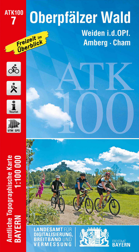 ATK100-7 Oberpfälzer Wald (Amtliche Topographische Karte 1:100000) - Breitband und Vermessung Landesamt für Digitalisierung  Bayern