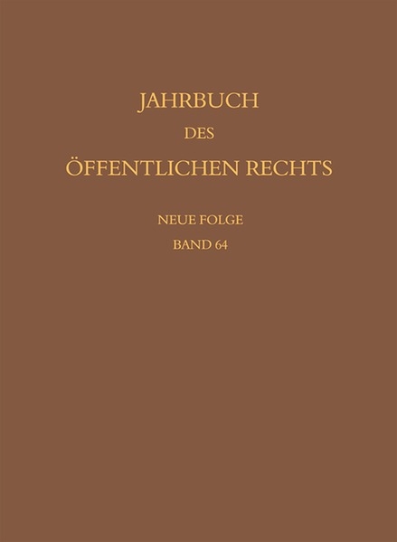 Jahrbuch des öffentlichen Rechts der Gegenwart. Neue Folge - 