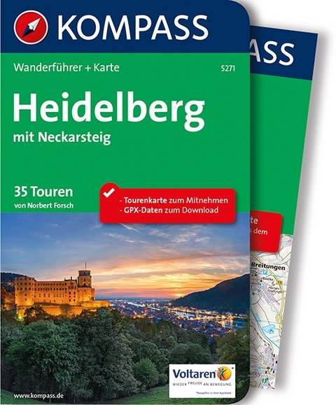 KOMPASS Wanderführer Heidelberg mit Neckarsteig - Norbert Forsch