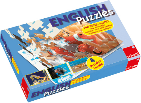 English Puzzles - day and night, weather, time and clothes, numbers and colours