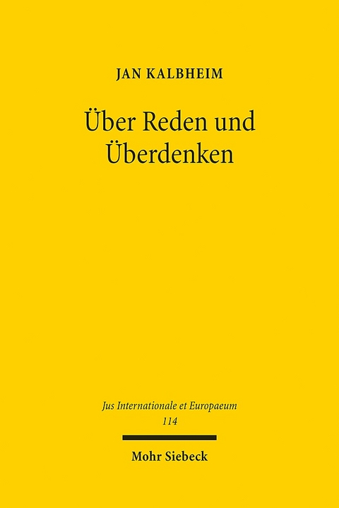 Über Reden und Überdenken - Jan Kalbheim