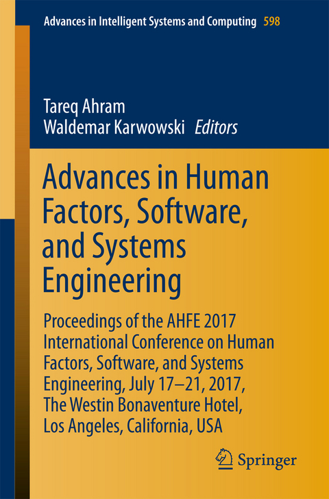 Advances in Human Factors, Software, and Systems Engineering - 