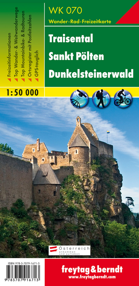 WK 070 Traisental - St. Pölten - Dunkelsteinerwald, Wanderkarte 1:50.000 - 