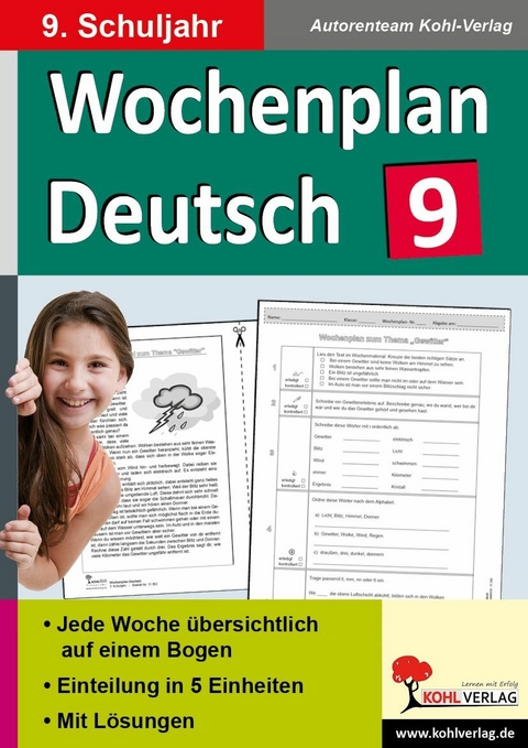 Wochenplan Deutsch / Klasse 9 -  Autorenteam Kohl-Verlag