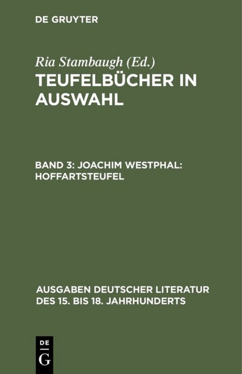 Teufelbücher in Auswahl / Joachim Westphal: Hoffartsteufel - 