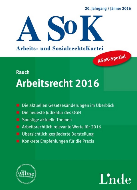 ASoK-Spezial Arbeitsrecht 2016 - Thomas Rauch