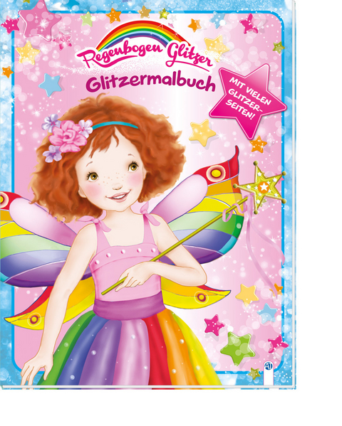 Regenbogen Glitzer-Malbuch "Fee Flora"