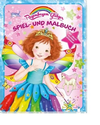 Regenbogen Glitzer Spiel- und Malbuch "Fee Flora"