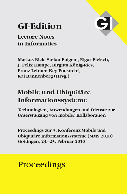 GI Edition Proceedings Band 163 Mobile und Ubiquitäre Informationssysteme - 