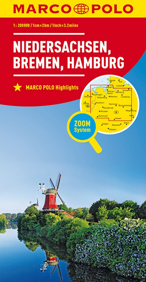 MARCO POLO Regionalkarte Deutschland 03 Niedersachsen, Bremen, Hamburg 1:200.000