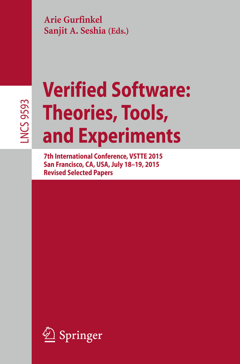 Verified Software: Theories, Tools, and Experiments - 