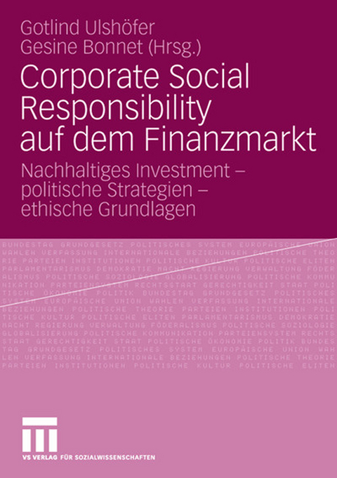 Corporate Social Responsibility auf dem Finanzmarkt - 