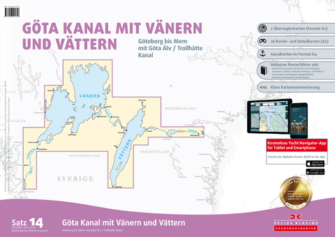 Sportbootkarten Satz 14: Götakanal mit Vänern und Vättern (Ausgabe 2016/2017)