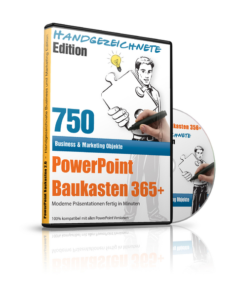 PowerPoint Baukasten 365+ - Handgezeichnete Edition (2023) - Mit über 750+ kunstvollen PowerPoint Vorlagen - Samuel Cremer,  www.futurepacemedia.de