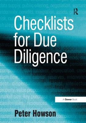 Checklists for Due Diligence -  Peter Howson