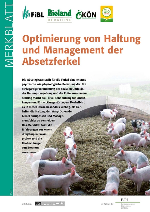 Optimierung von Haltung und Management der Absetzferkel - Ralf Bussemas, Christel Simantke