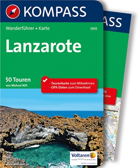 KOMPASS Wanderführer Lanzarote, 50 Touren mit Extra-Tourenkarte - Michael Will