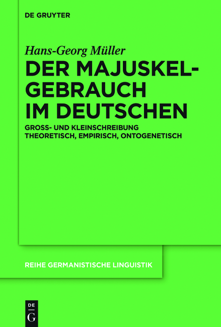 Der Majuskelgebrauch im Deutschen - Hans-Georg Müller