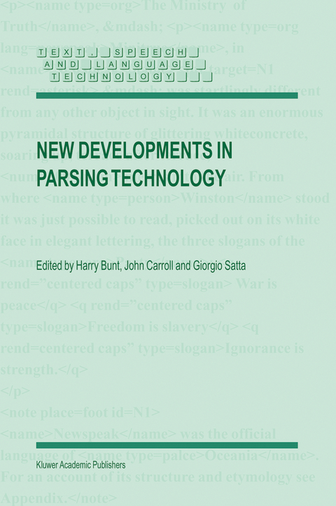 New Developments in Parsing Technology - 