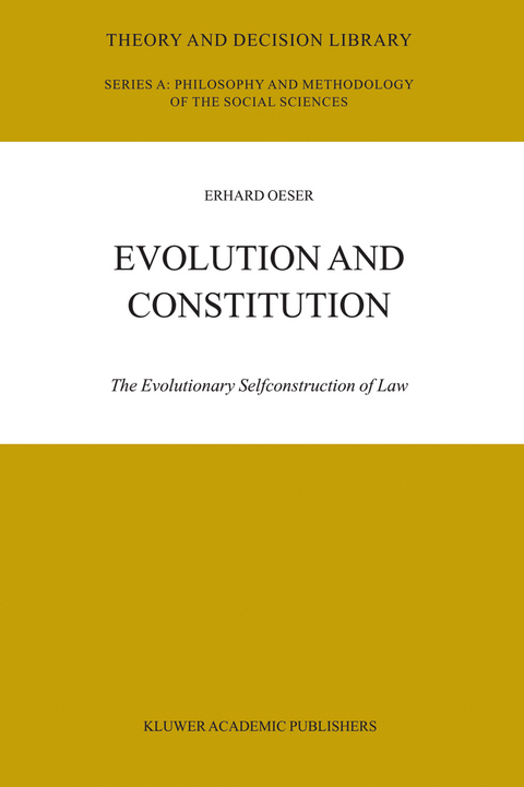 Evolution and Constitution - E.F. Oeser