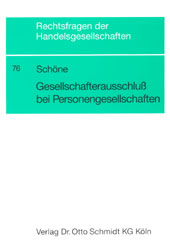 Gesellschafterausschluss bei Personengesellschaften - Torsten Schöne