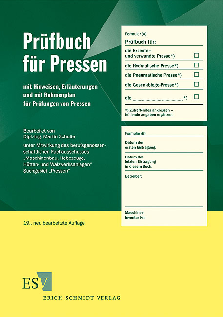 Prüfbuch für Pressen