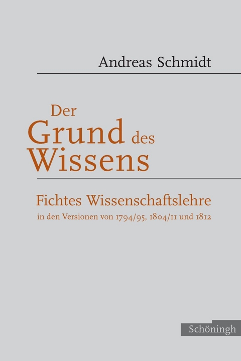 Der Grund des Wissens - Andreas Schmidt