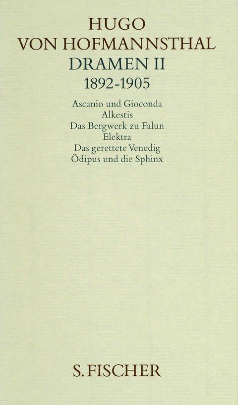 Dramen II. 1892-1905 - Hugo von Hofmannsthal