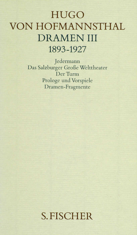 Dramen III. 1893-1927 - Hugo von Hofmannsthal