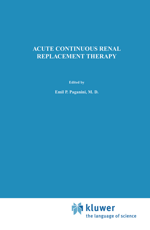 Acute Continuous Renal Replacement Therapy - 