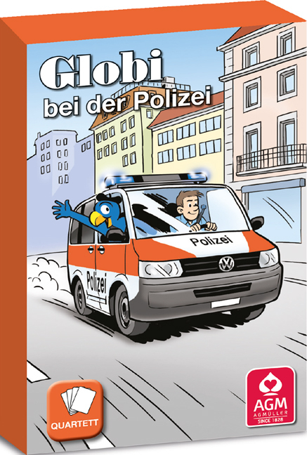 Globi Quartett bei der Polizei