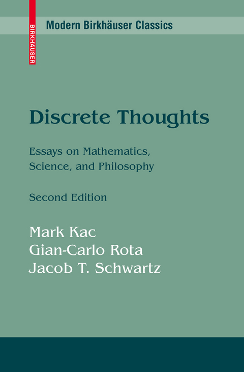 Discrete Thoughts - Mark Kac, Gian-Carlo Rota, Jacob T. Schwartz