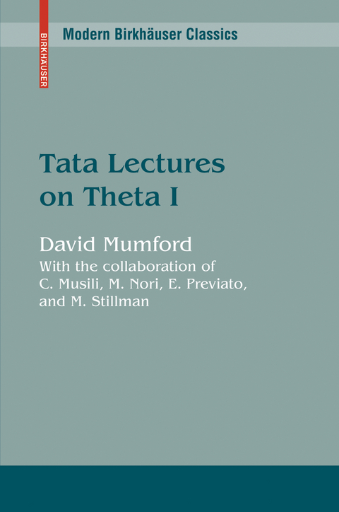 Tata Lectures on Theta I - David Mumford