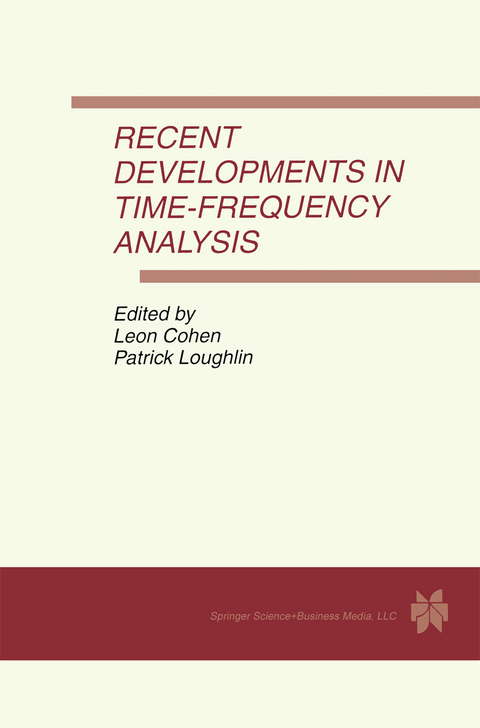 Recent Developments in Time-Frequency Analysis - 