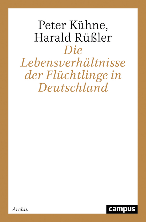Die Lebensverhältnisse der Flüchtlinge in Deutschland - Peter Kühne, Harald Rüßler